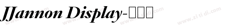 JJannon Display字体转换